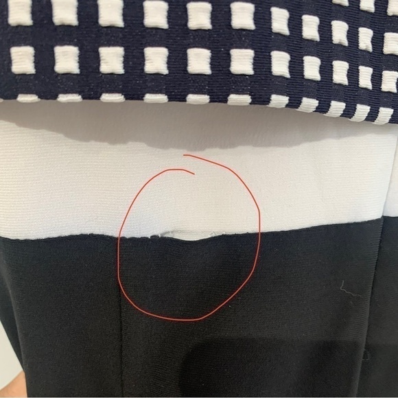 FRANK LYMAN DESIGN dress size 8 black and white checkered - Picture 6 of 7